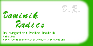dominik radics business card